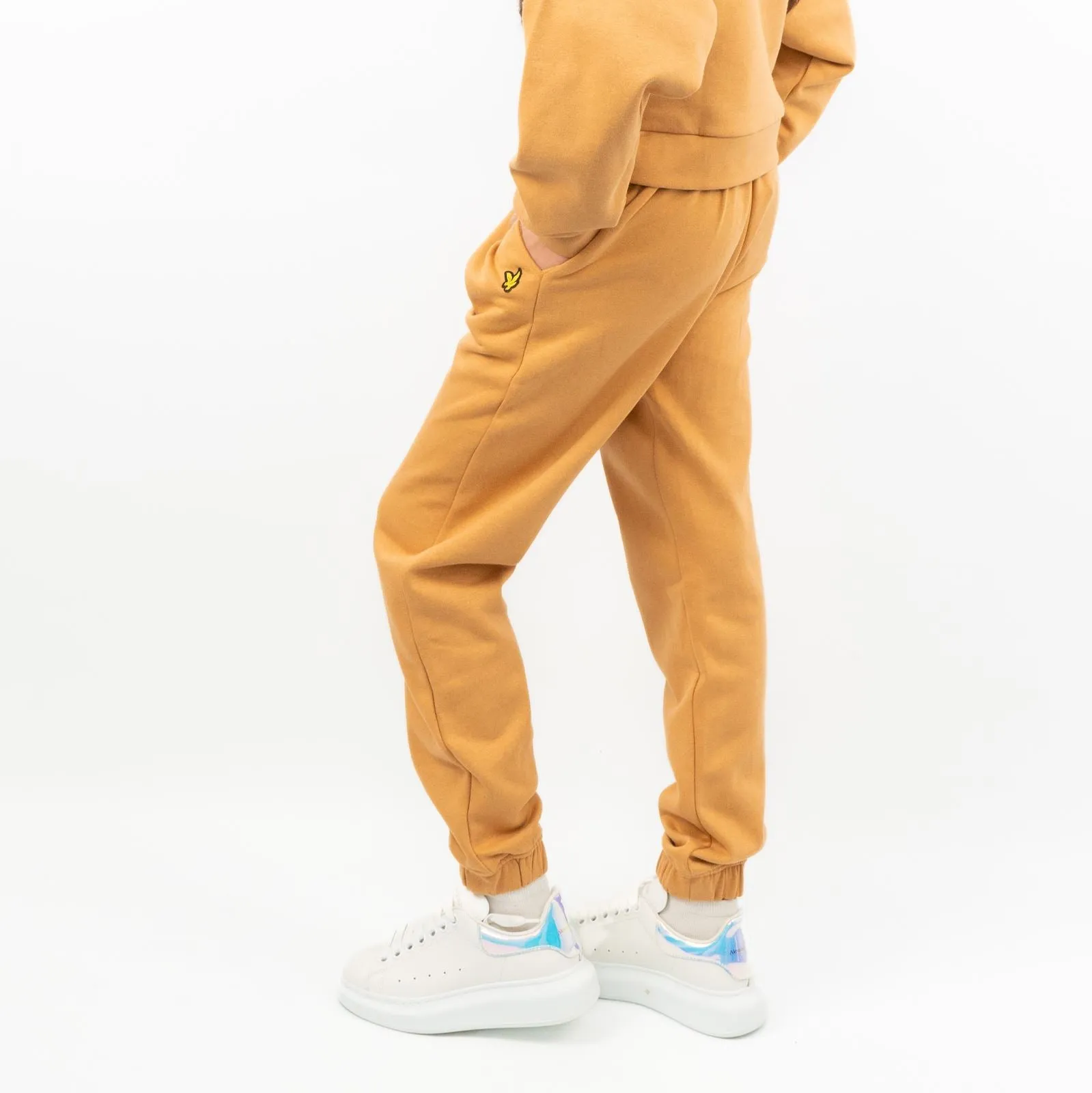 Lyle & Scott Girls Sweat Mustard Yellow Jogger Style Tracksuit Bottoms Casual Trousers