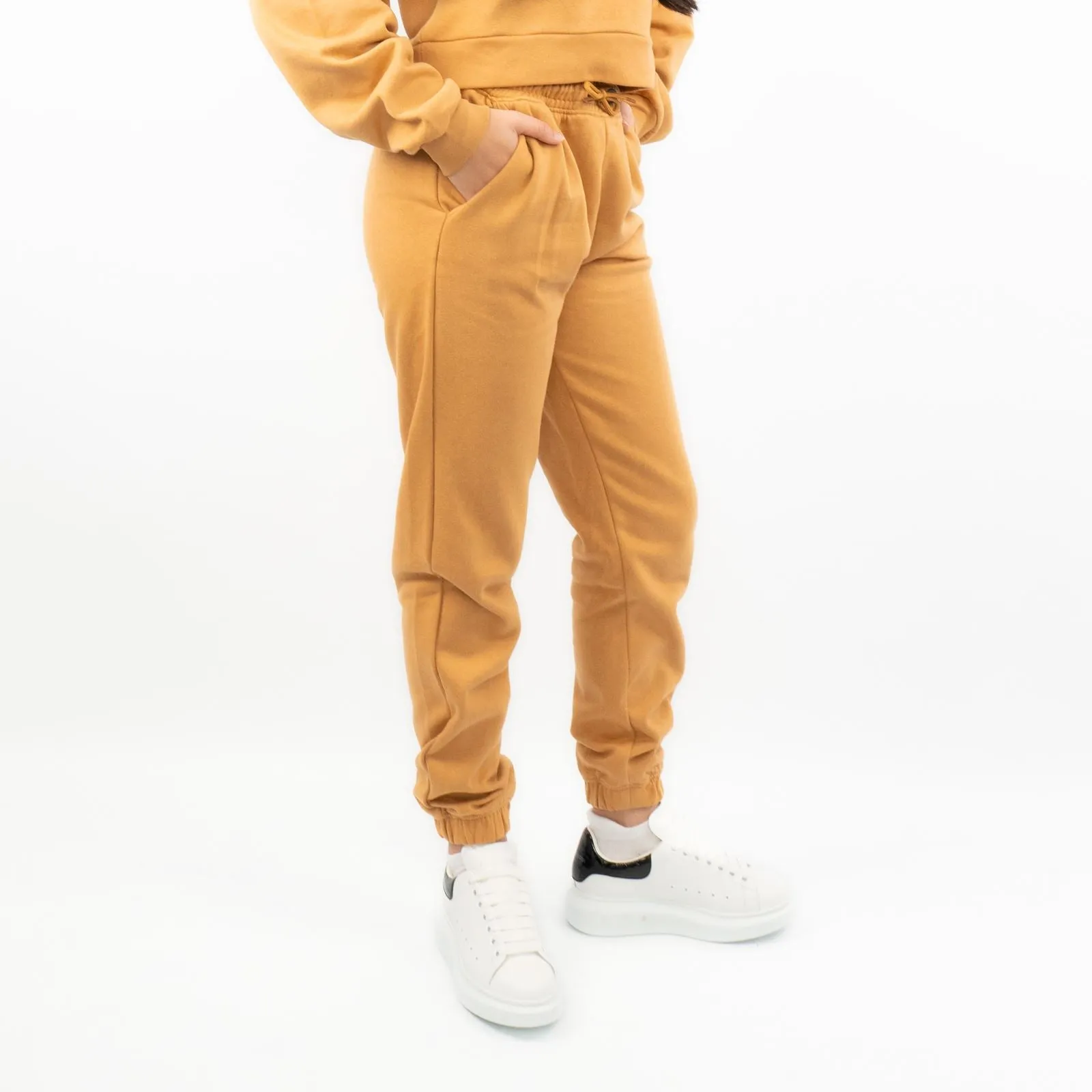 Lyle & Scott Girls Sweat Mustard Yellow Jogger Style Tracksuit Bottoms Casual Trousers