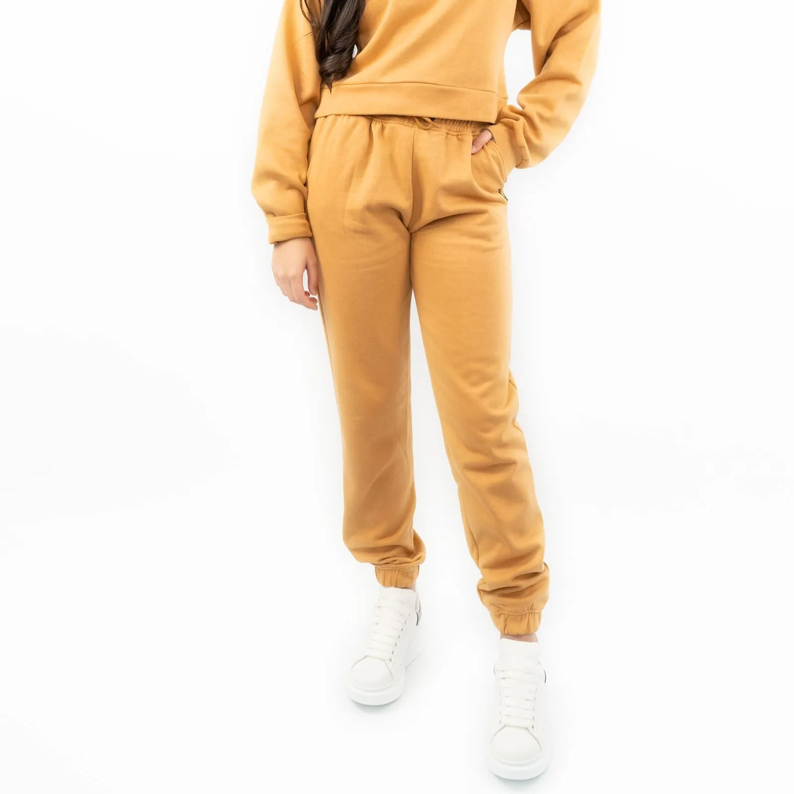 Lyle & Scott Girls Sweat Mustard Yellow Jogger Style Tracksuit Bottoms Casual Trousers
