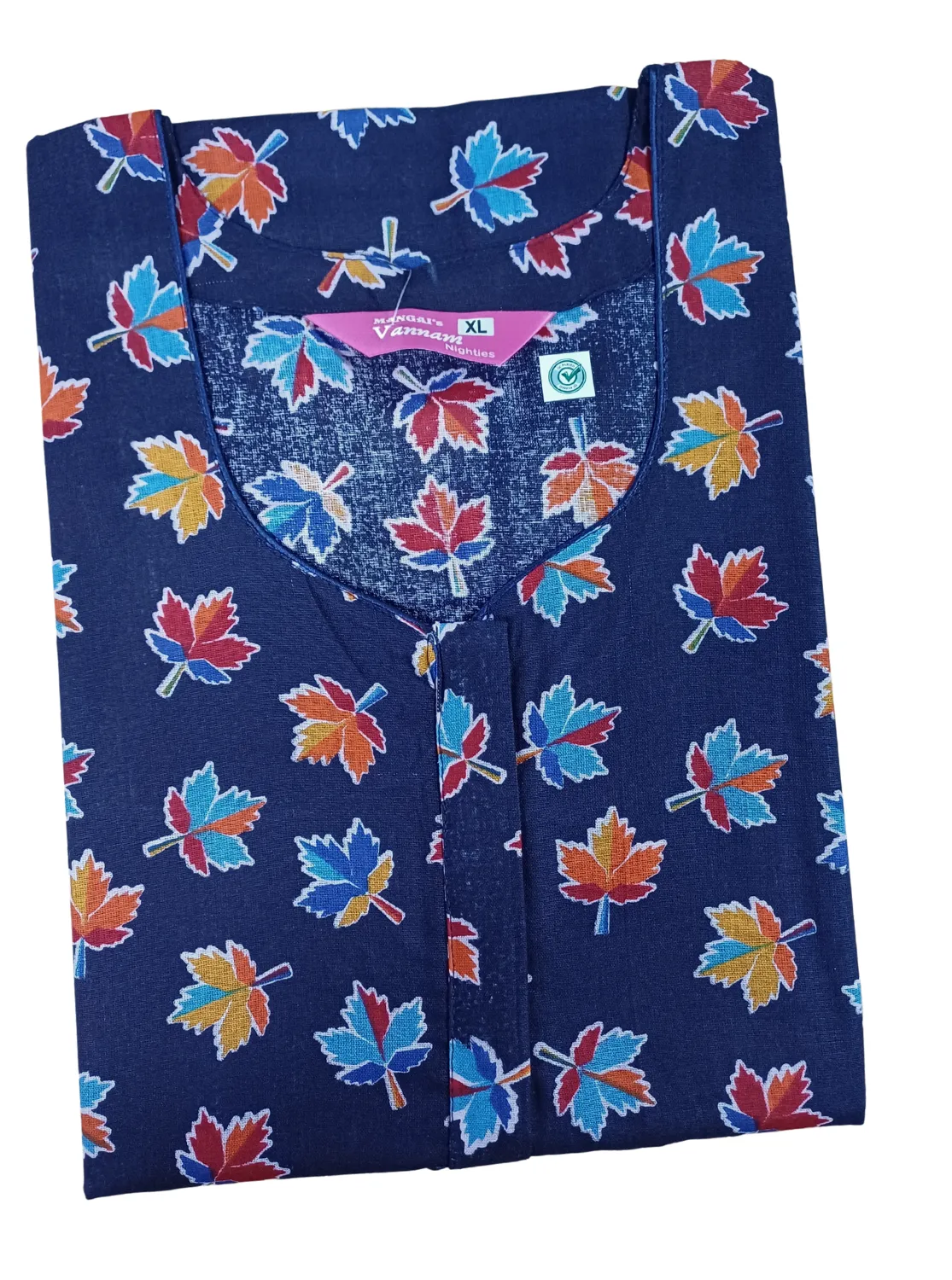 MANGAI New Regular Fit Cotton Printed  Nighties - All Over Printed Stylish Nightwear for Stylish Women | Side Cut Pocket | Beautiful Nighties for Stylish Women's (VNM)