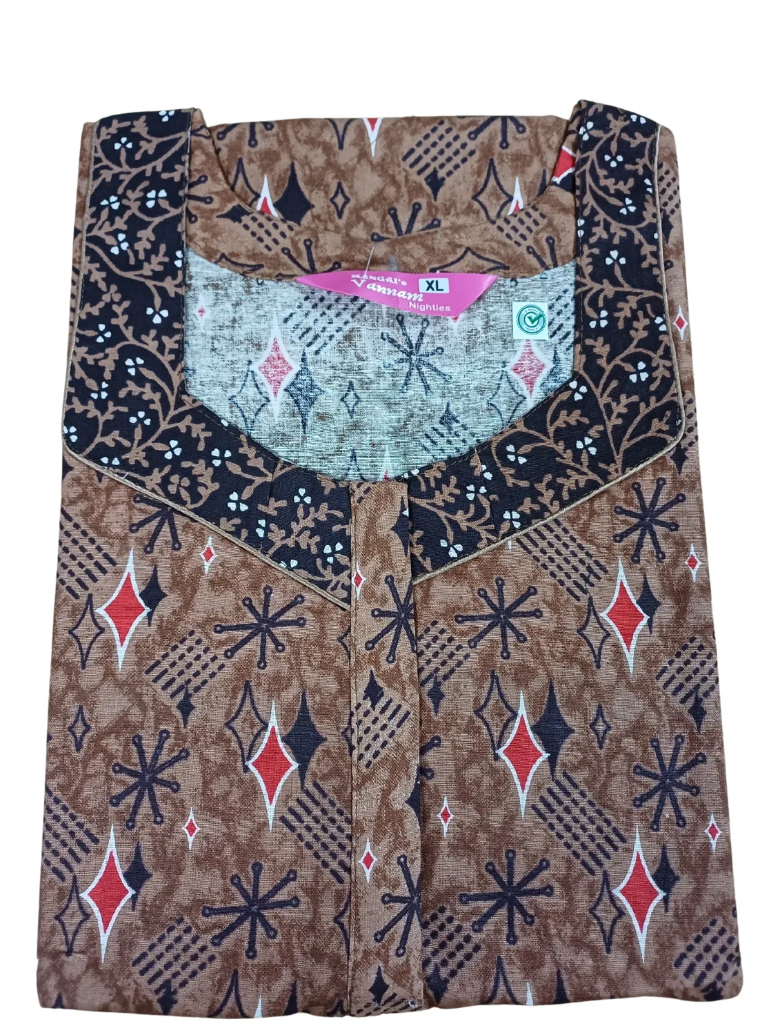 MANGAI New Regular Fit Cotton Printed  Nighties - All Over Printed Stylish Nightwear for Stylish Women | Side Cut Pocket | Beautiful Nighties for Stylish Women's (VNM)