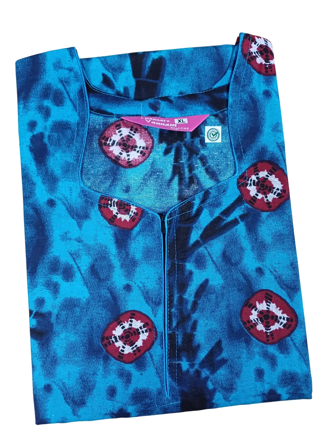 MANGAI New Regular Fit Cotton Printed  Nighties - All Over Printed Stylish Nightwear for Stylish Women | Side Cut Pocket | Beautiful Nighties for Stylish Women's (VNM)