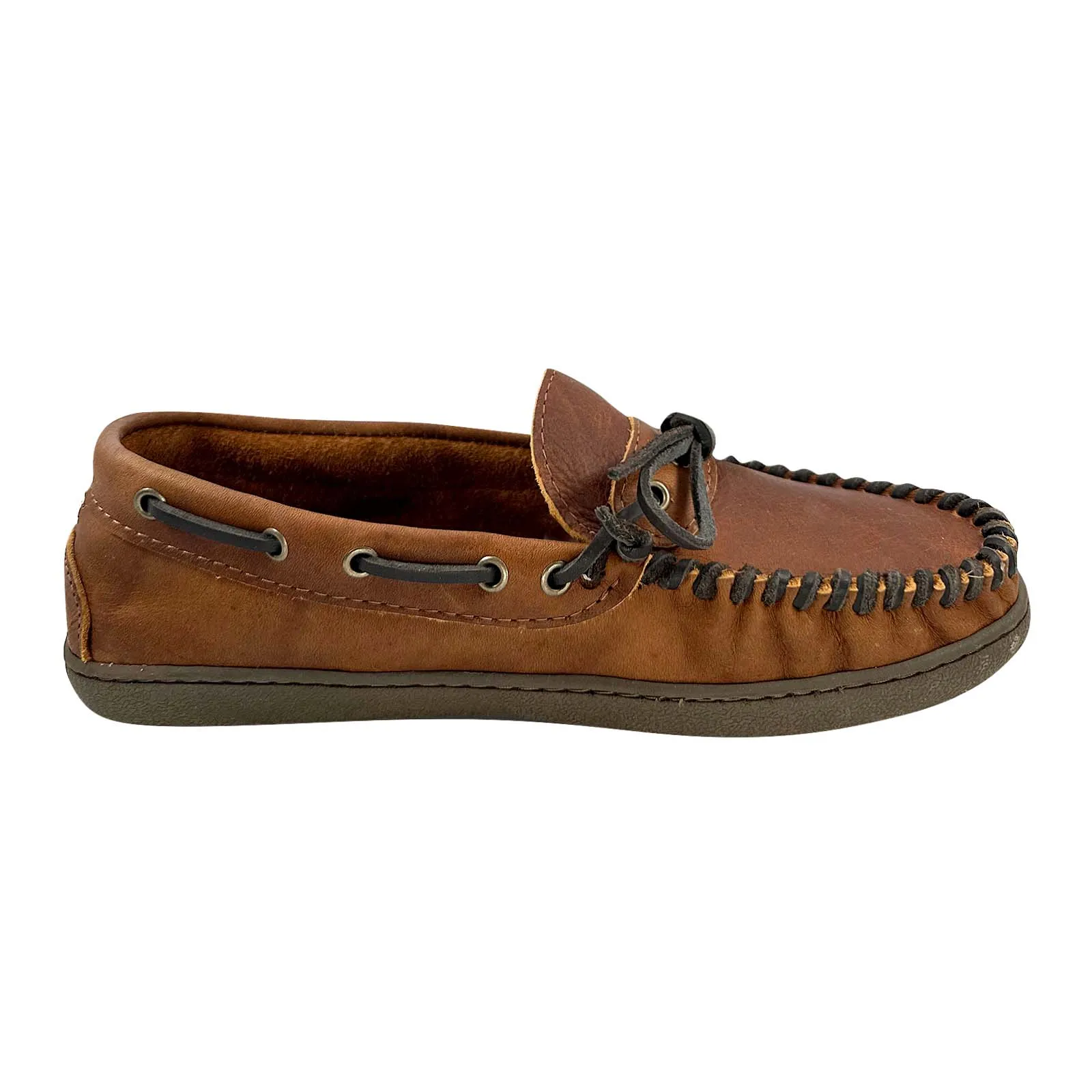 Men's Earthing Moccasins Wide Copper Rivet Rubber Sole 1762W-R