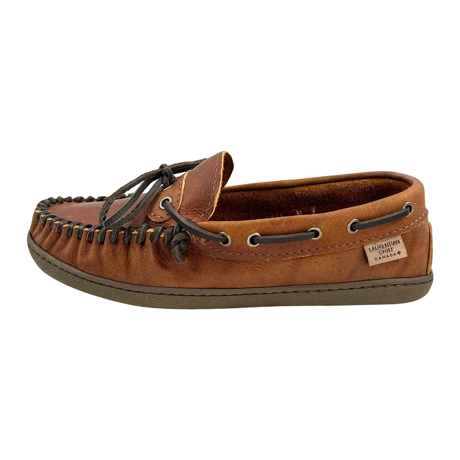 Men's Earthing Moccasins Wide Copper Rivet Rubber Sole 1762W-R