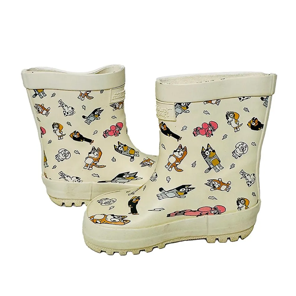 Mr. Woof Harlow ,  Flexible Rubber Rain Gumboots for Toddlers and Kids