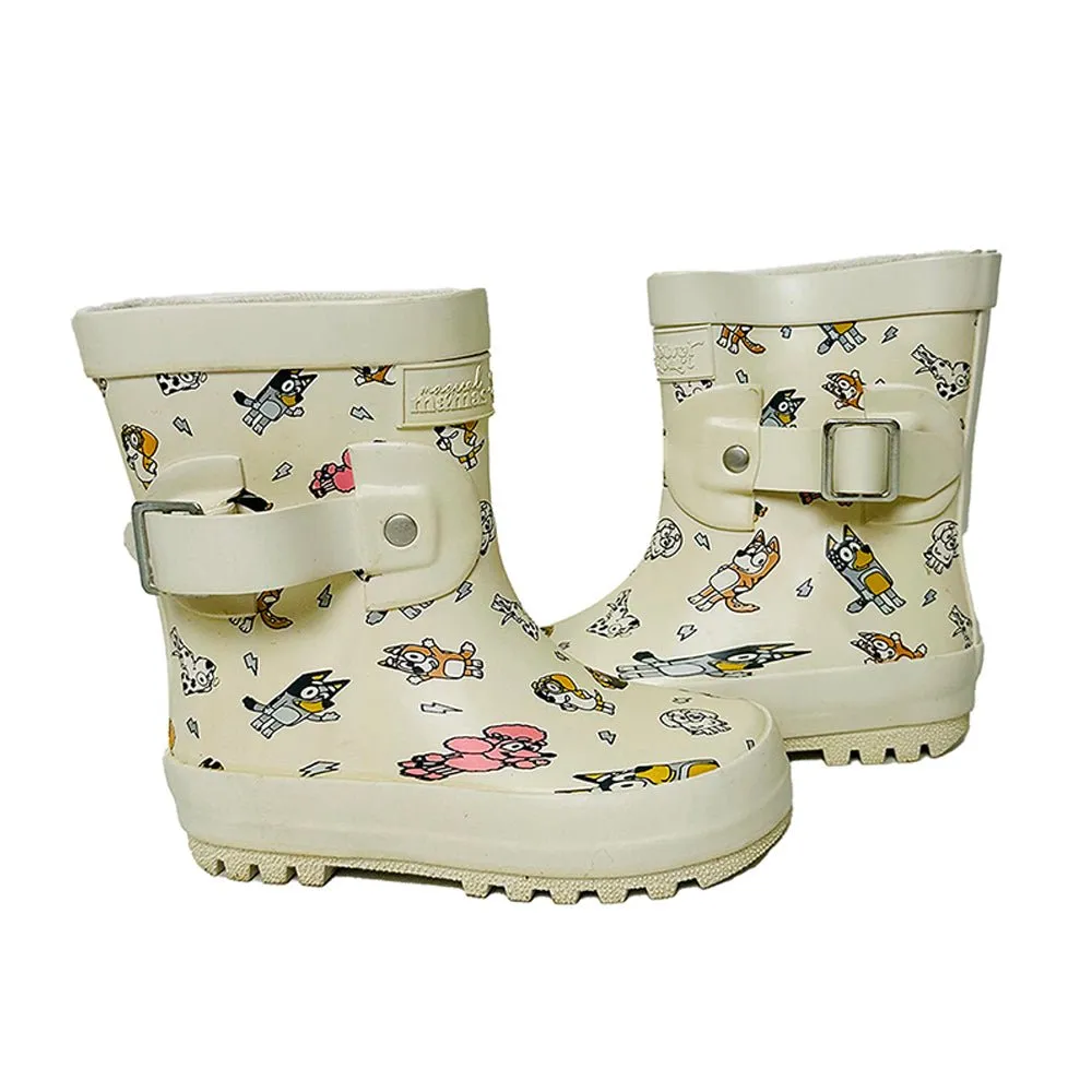 Mr. Woof Harlow ,  Flexible Rubber Rain Gumboots for Toddlers and Kids