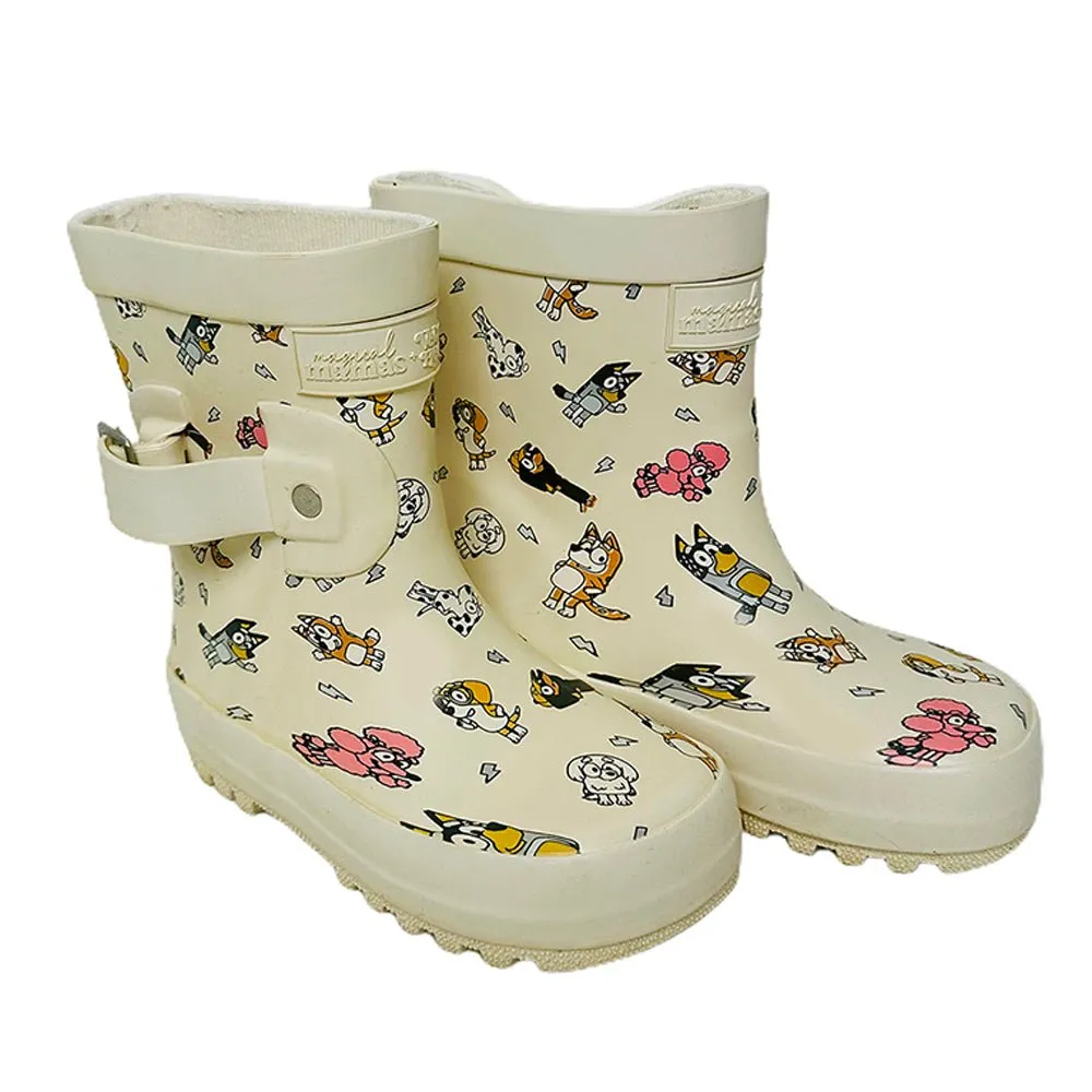 Mr. Woof Harlow ,  Flexible Rubber Rain Gumboots for Toddlers and Kids