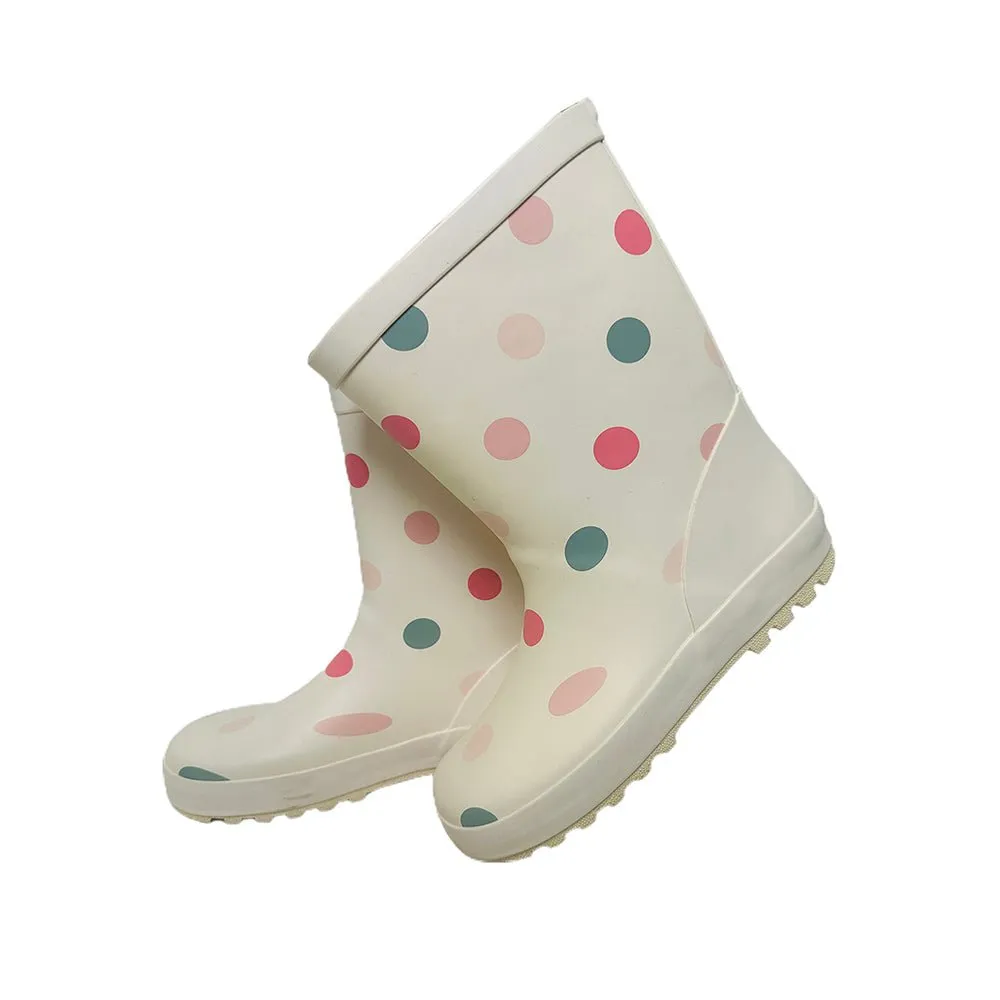 Ms. Swiss Dots ,  Flexible Rubber Rain Gumboots for Toddlers and Kids