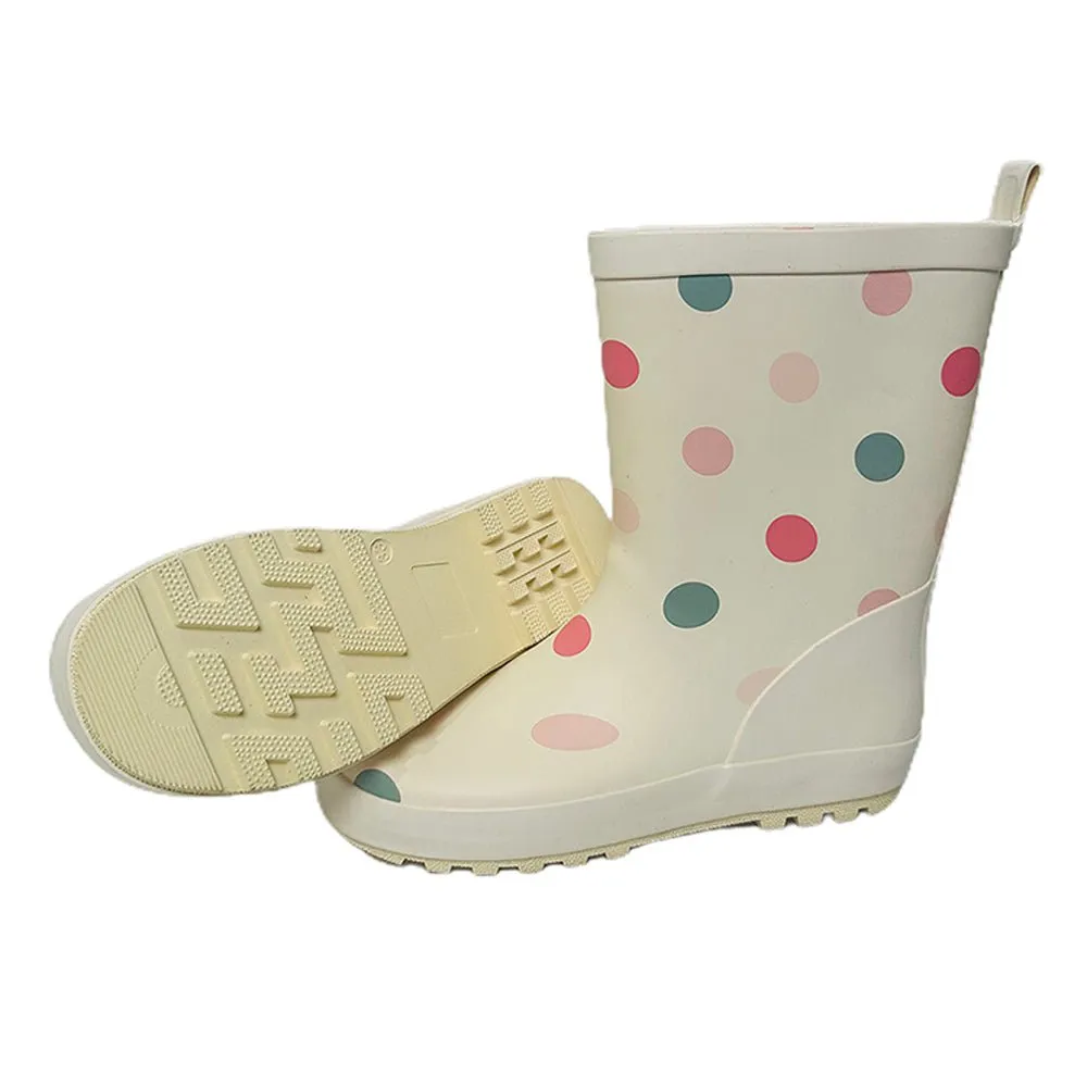 Ms. Swiss Dots ,  Flexible Rubber Rain Gumboots for Toddlers and Kids