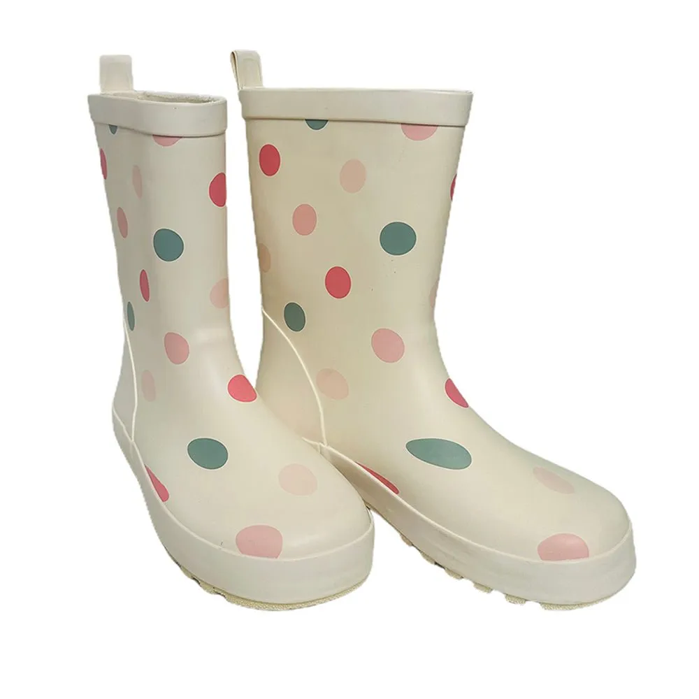 Ms. Swiss Dots ,  Flexible Rubber Rain Gumboots for Toddlers and Kids