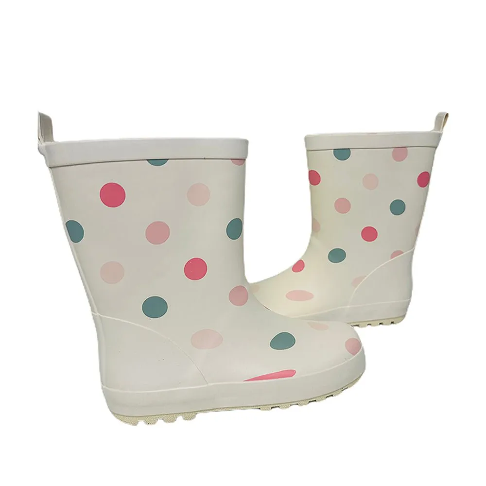 Ms. Swiss Dots ,  Flexible Rubber Rain Gumboots for Toddlers and Kids