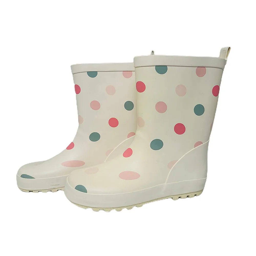 Ms. Swiss Dots ,  Flexible Rubber Rain Gumboots for Toddlers and Kids