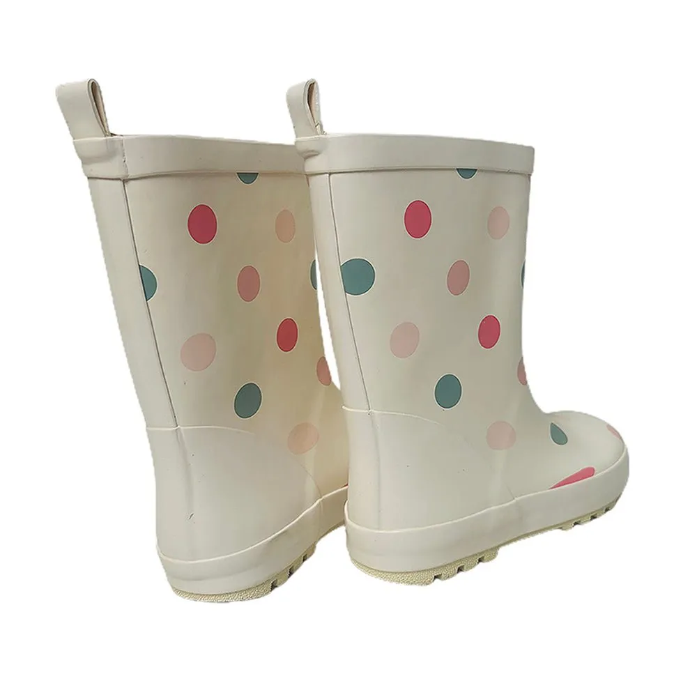 Ms. Swiss Dots ,  Flexible Rubber Rain Gumboots for Toddlers and Kids