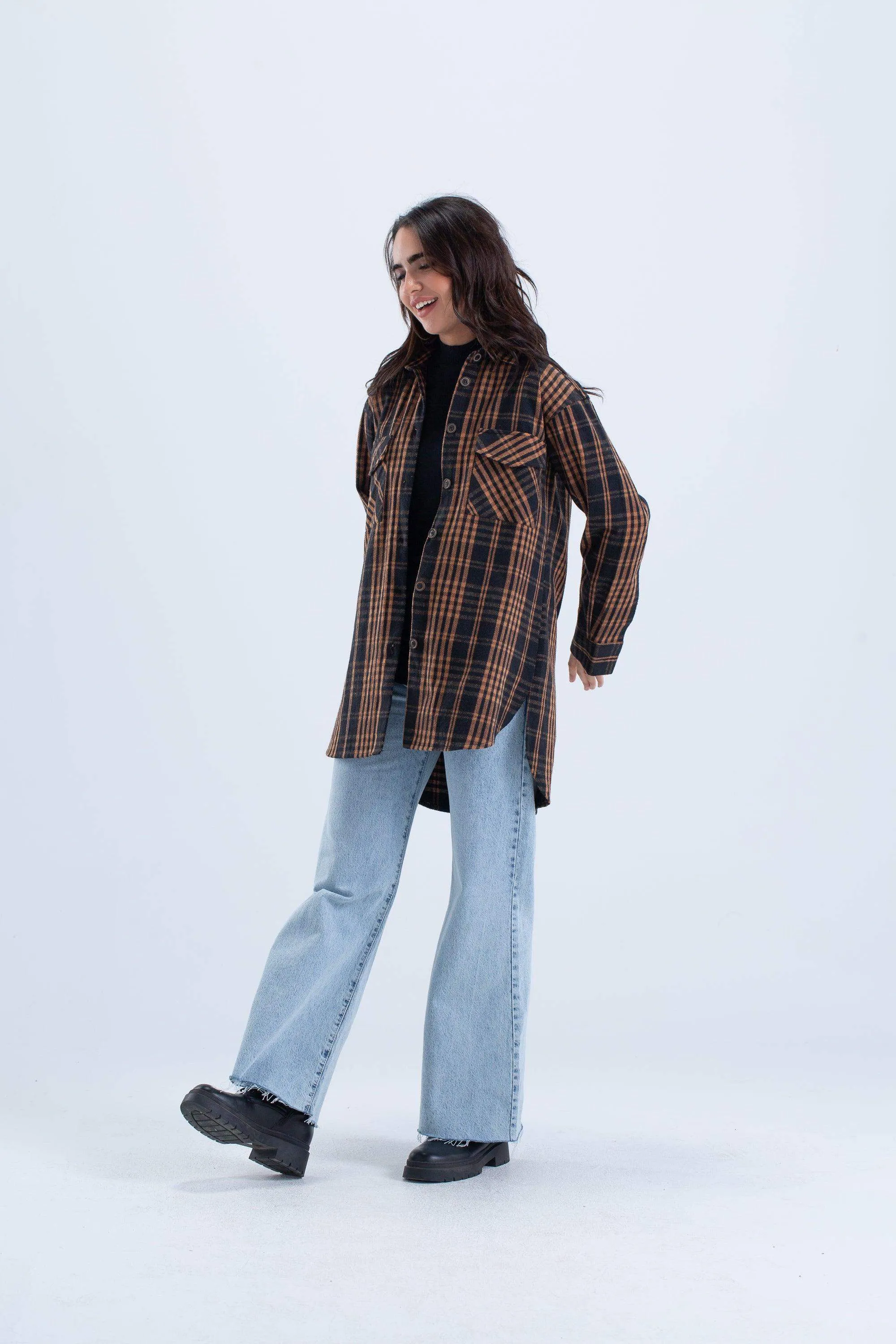 Oversized Checkered Shirt