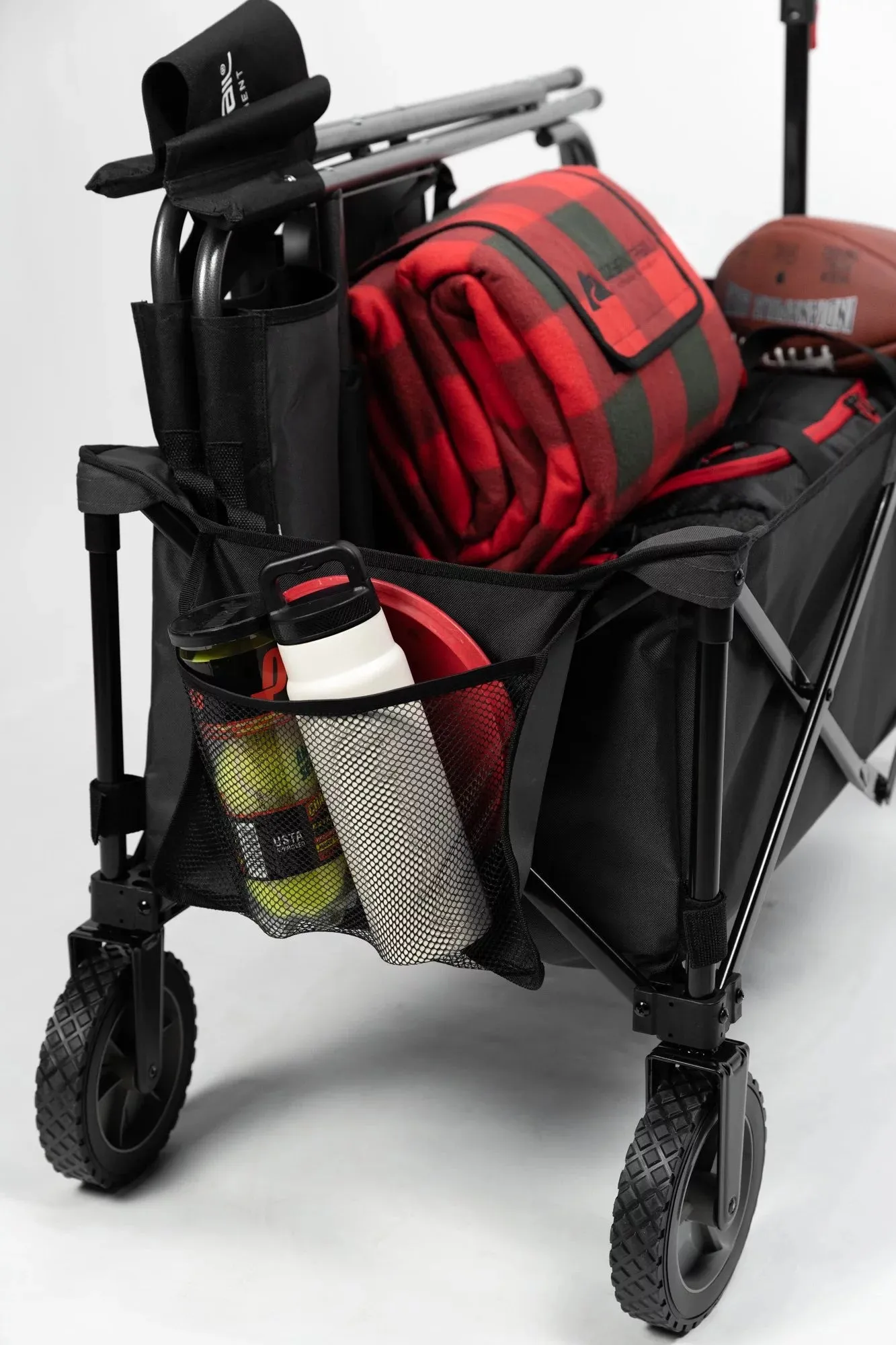 Ozark Trail Multi-Purpose Big Bucket Cart, Black Wagon, 24 inches in Height