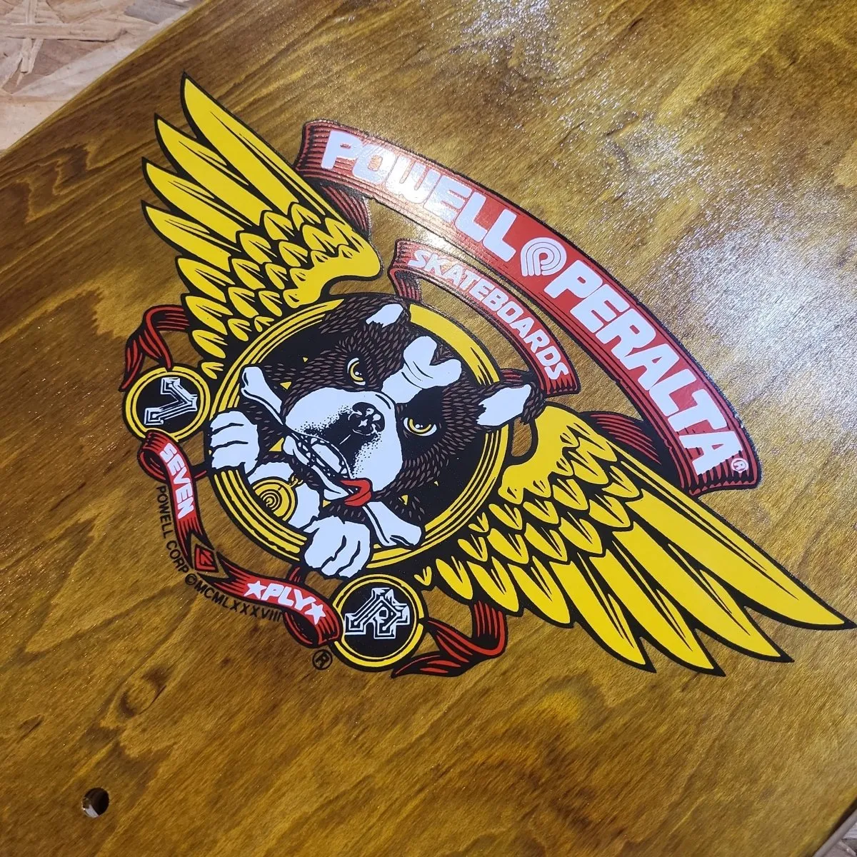 Powell-Peralta Frankie Hill Bulldog brown stain 10.0" Deck