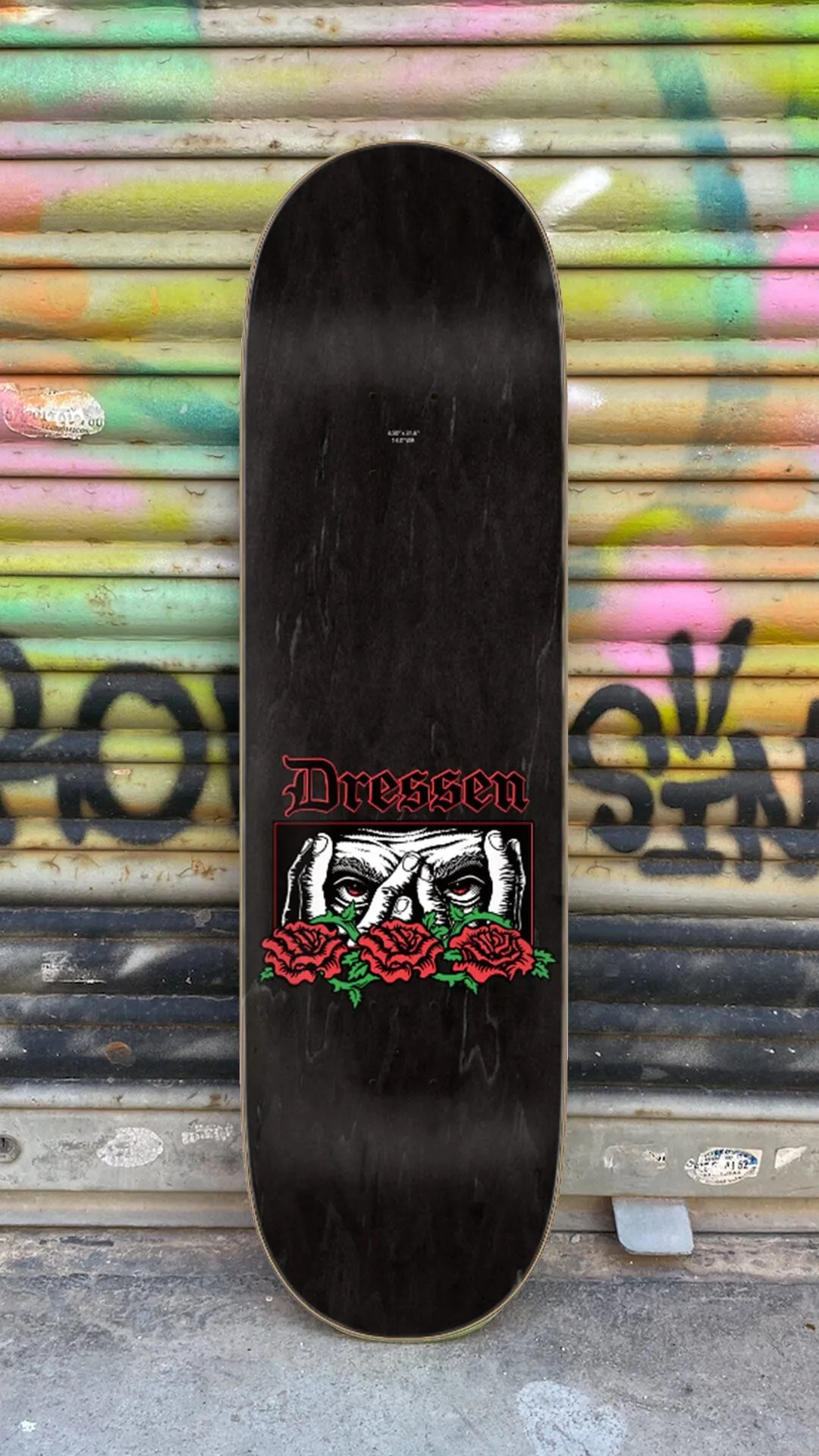 Santa Cruz Dressen Rose Vine Everslick 8.5 Skateboard Deck  - Tabla Skate