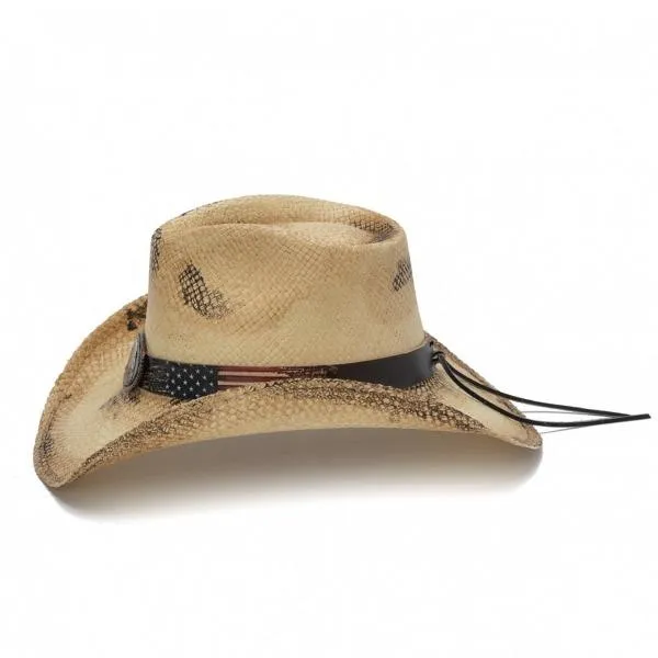Stampede Western Straw Hat - The Sandstone Bald Eagle USA