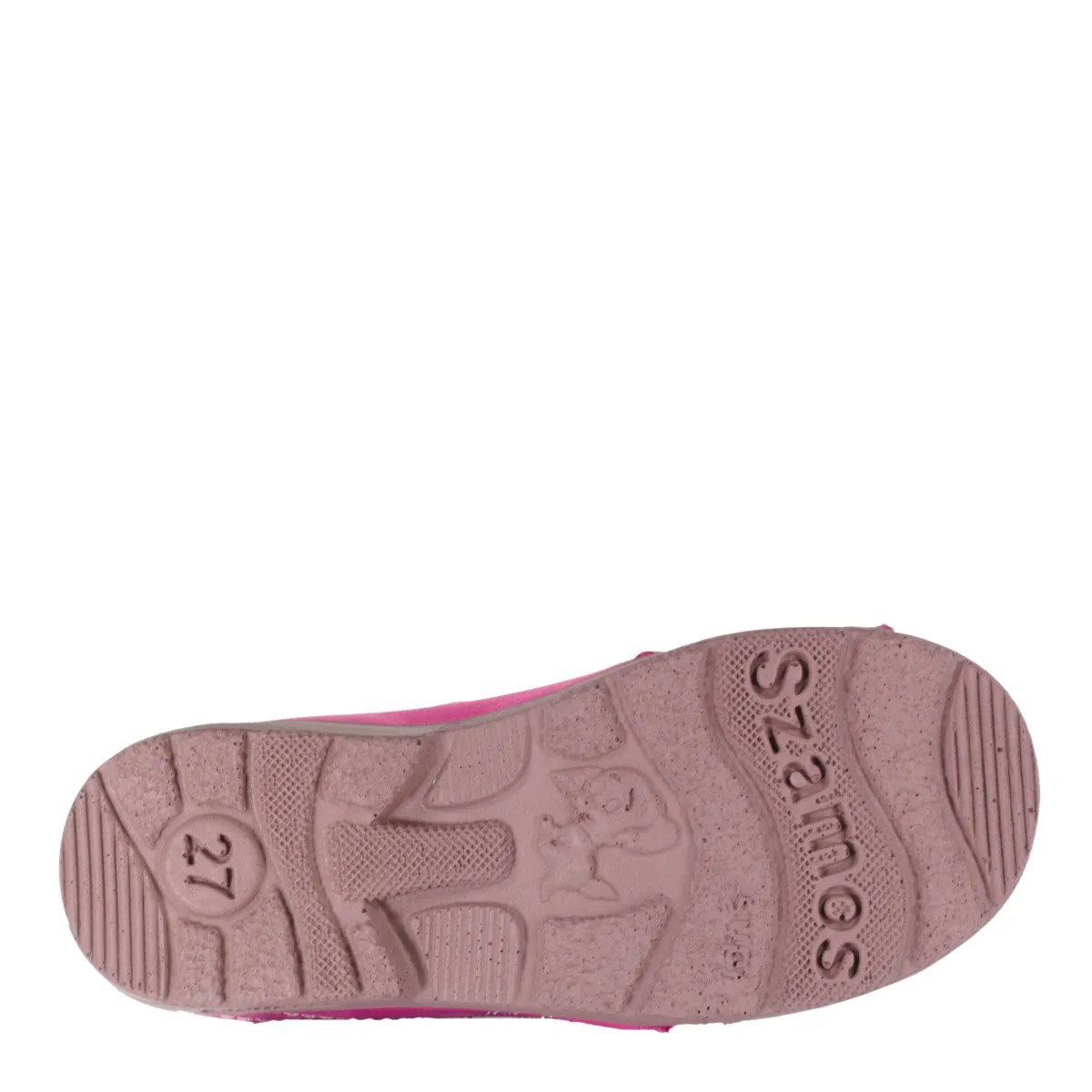 Szamos kid girl sandals in pink color and butterfly pattern with double velcro strap toddler/little kid size