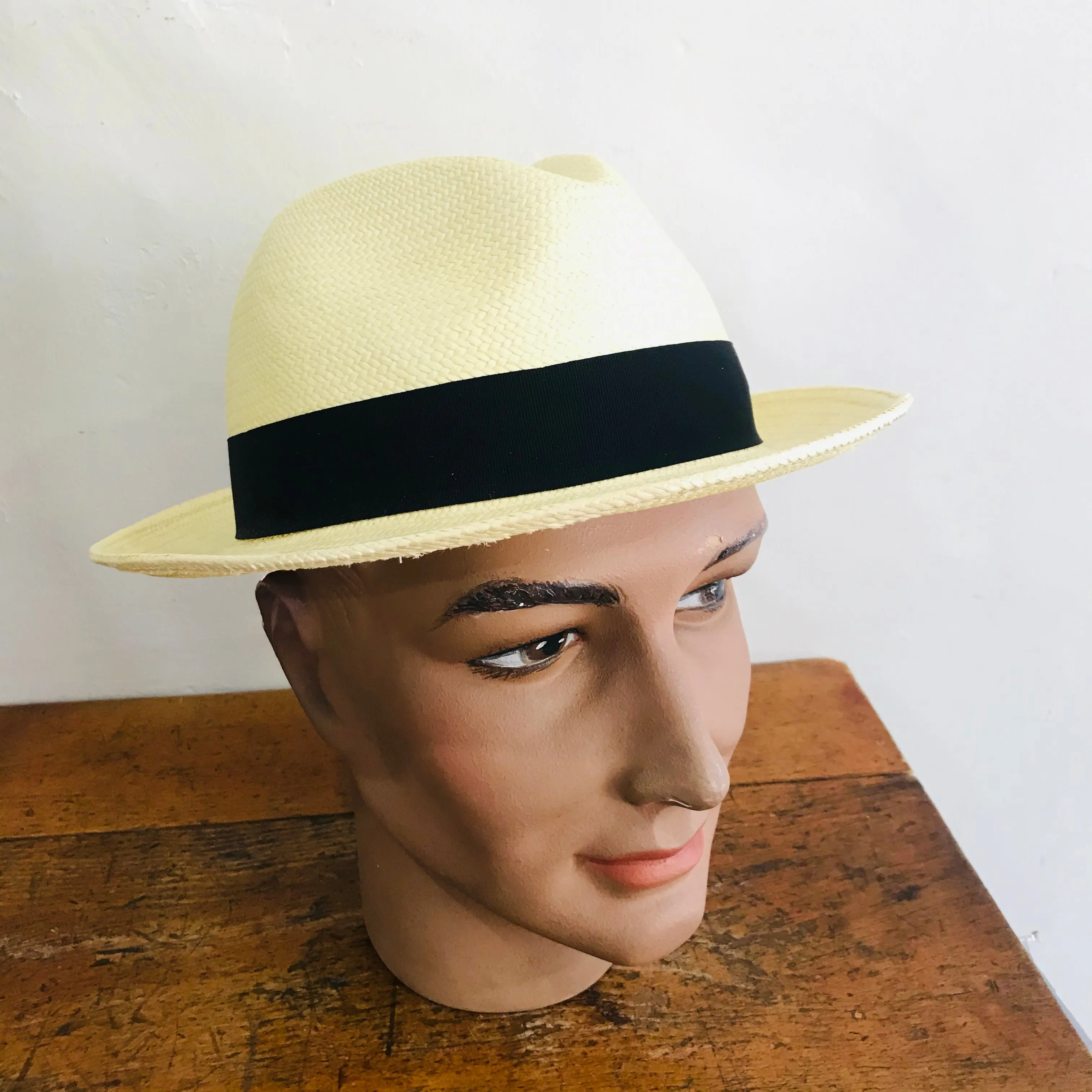 Truffaux- Casablanca Cuenca Trilby -  Panama - 5.5cm Brim - grade #2 - lemon