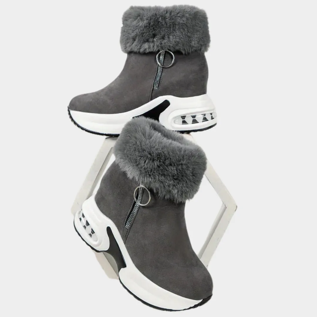 Women's Platform Snow Boots  Warm & Comfortable  Ankle-Length  Zipper Closure  Non-Slip Sole  Multiple Colours