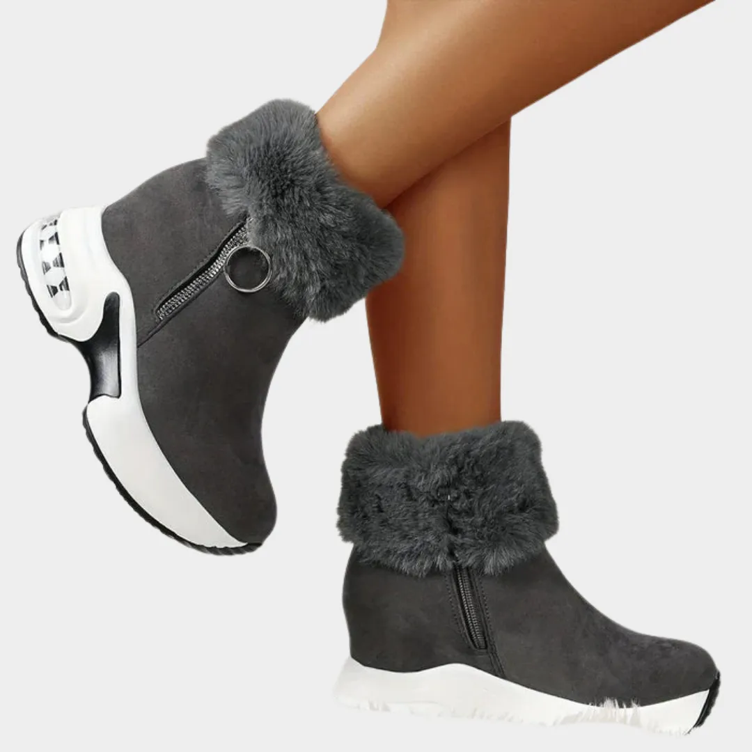 Women's Platform Snow Boots  Warm & Comfortable  Ankle-Length  Zipper Closure  Non-Slip Sole  Multiple Colours