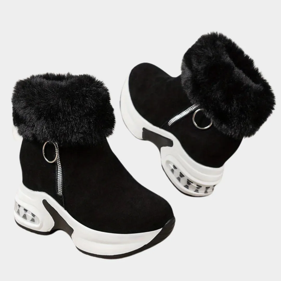 Women's Platform Snow Boots  Warm & Comfortable  Ankle-Length  Zipper Closure  Non-Slip Sole  Multiple Colours