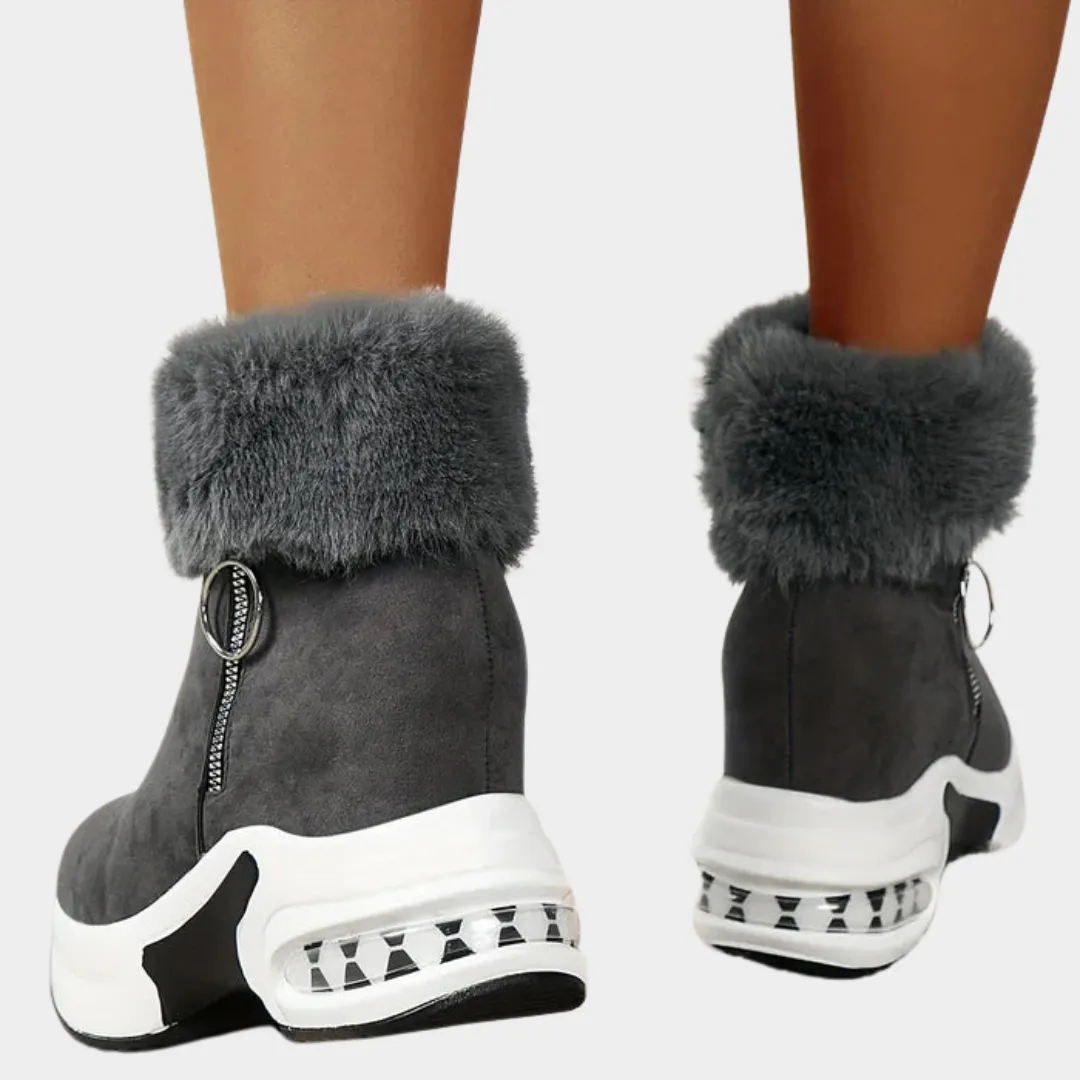 Women's Platform Snow Boots  Warm & Comfortable  Ankle-Length  Zipper Closure  Non-Slip Sole  Multiple Colours
