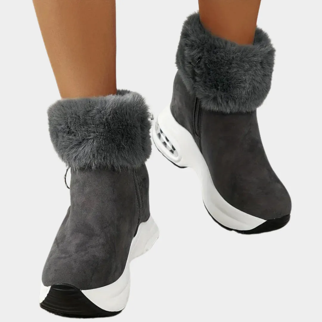 Women's Platform Snow Boots  Warm & Comfortable  Ankle-Length  Zipper Closure  Non-Slip Sole  Multiple Colours