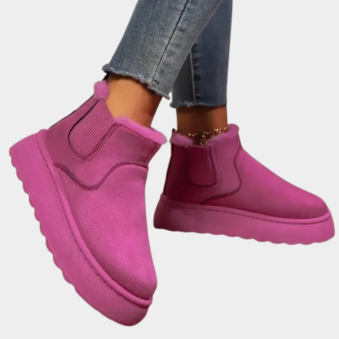 Women's Snow Boots  Warm Fleece Lining  Slip-On  Non-Slip Sole  Comfortable & Stylish  Multiple Colours